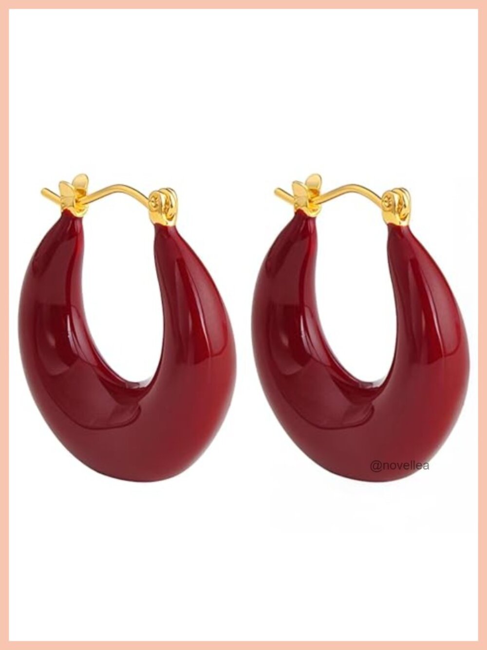 18K Gold Plated Hypoallergenic Chunky Hoop Earrings for Women